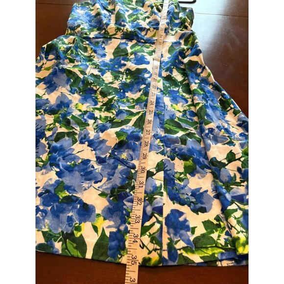 Milly For Design Nation Blue + Green Floral Sleeveless Mini Dress Size 4 - Picture 12 of 12